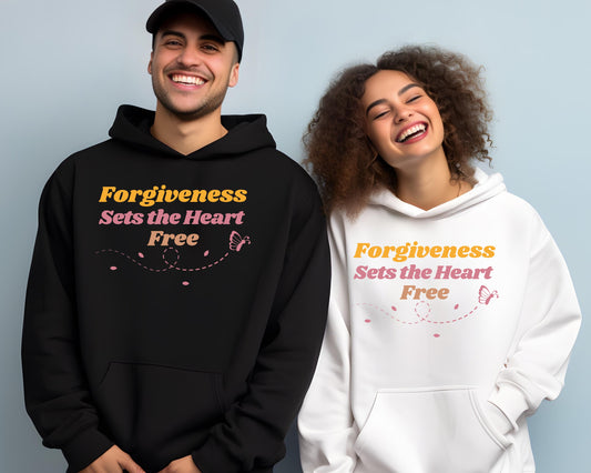 Forgiveness Sets the Heart Free Hooded sweatshirt